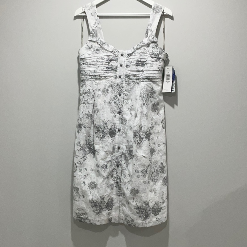 Bianca Nygard White Black Print Size 10 Dress